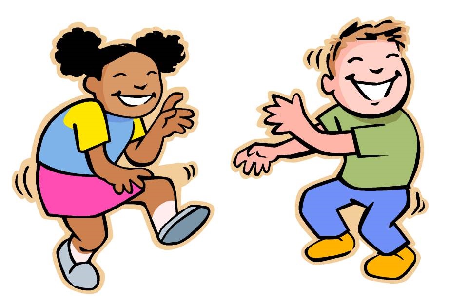 Graphic showing children dancing