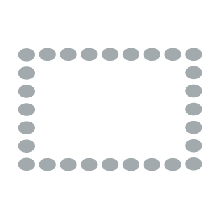 chairs arranged around the parameter of the room. 