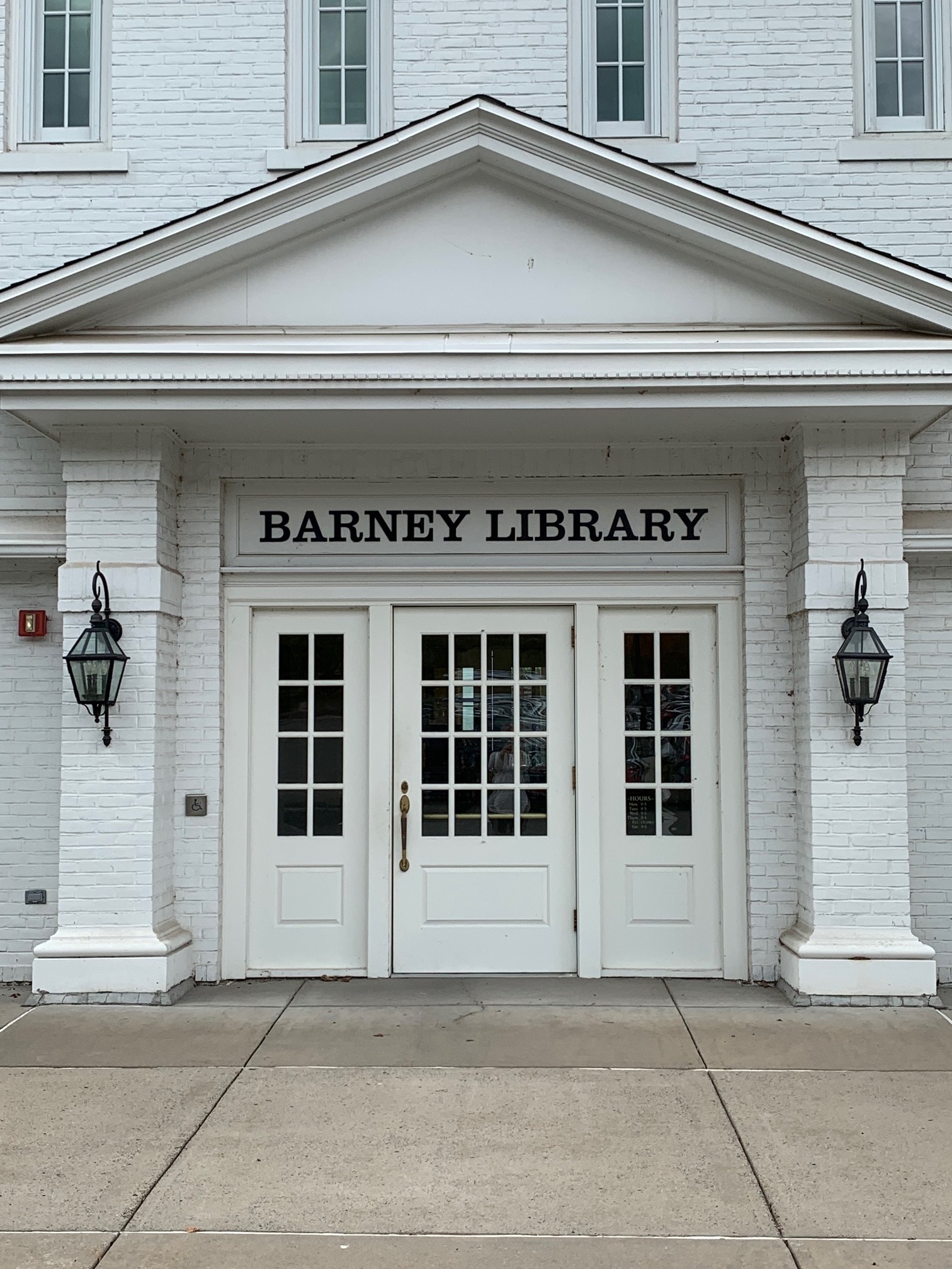 Barney library front door