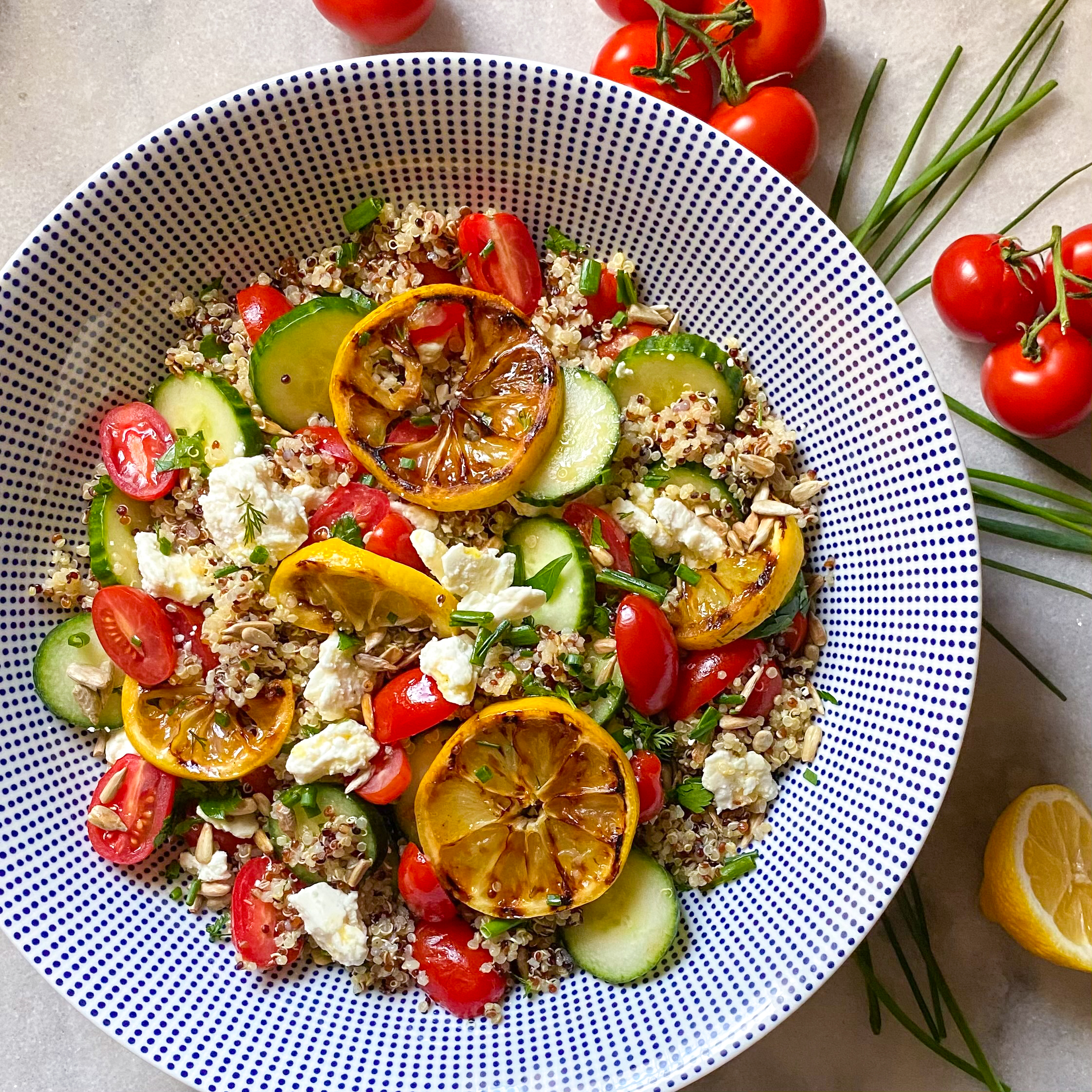 bowl with quinoa and vegetables