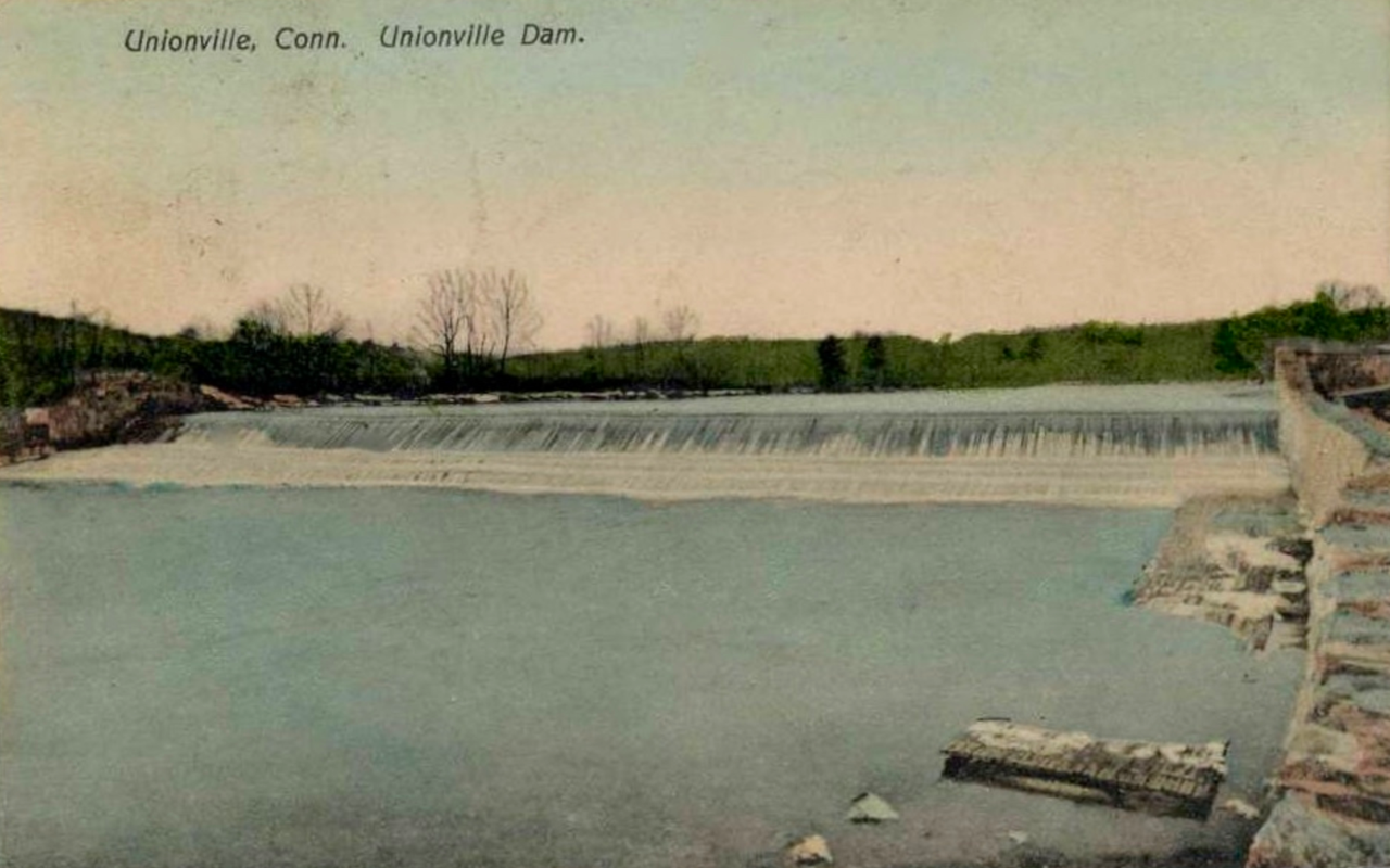 1910 postcard from Unionville Dam 