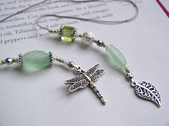 bookmark with charm and beads