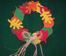 felt wreath for young kids