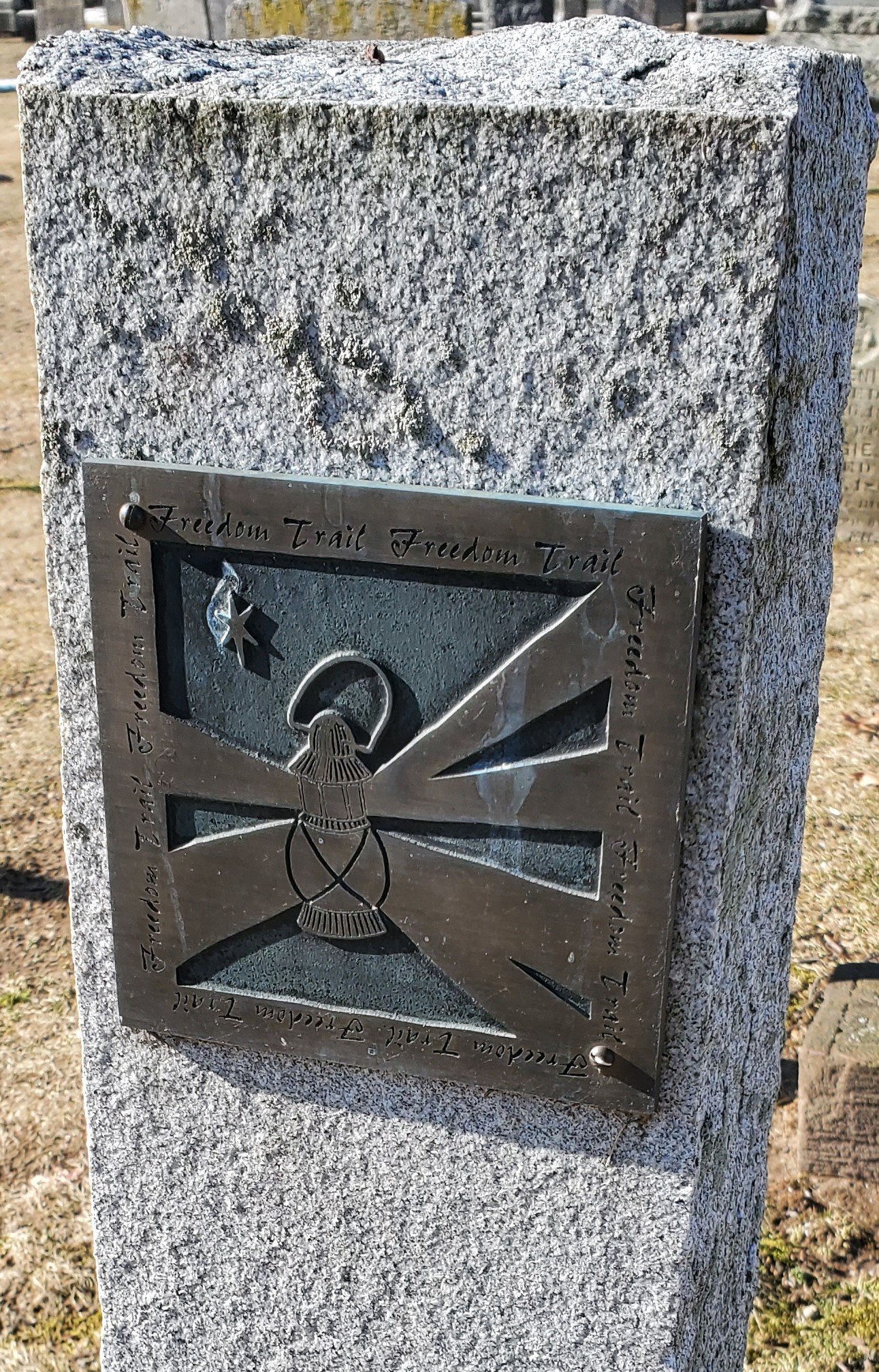 photo of a Freedom Trail plaque 