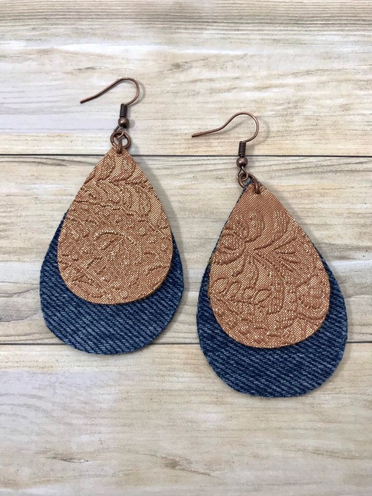 faux leather earrings