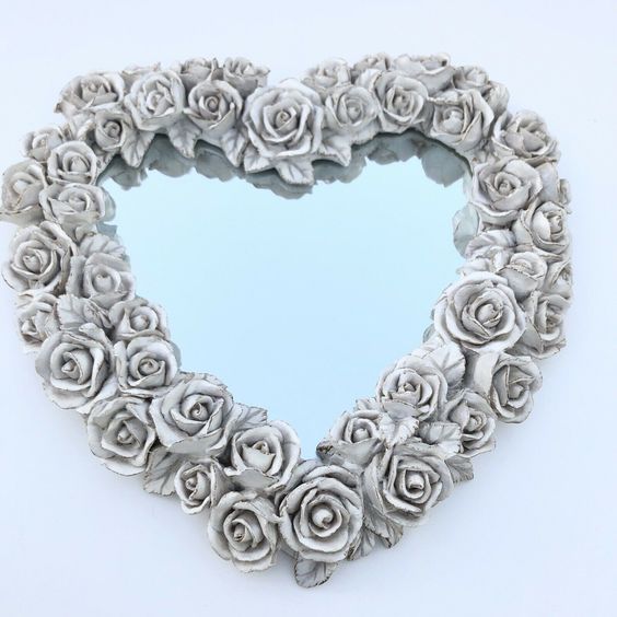 rose heart mirror