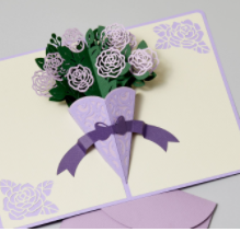 Pop-up bouquet card