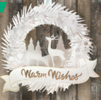 Warm wishes paper wreath