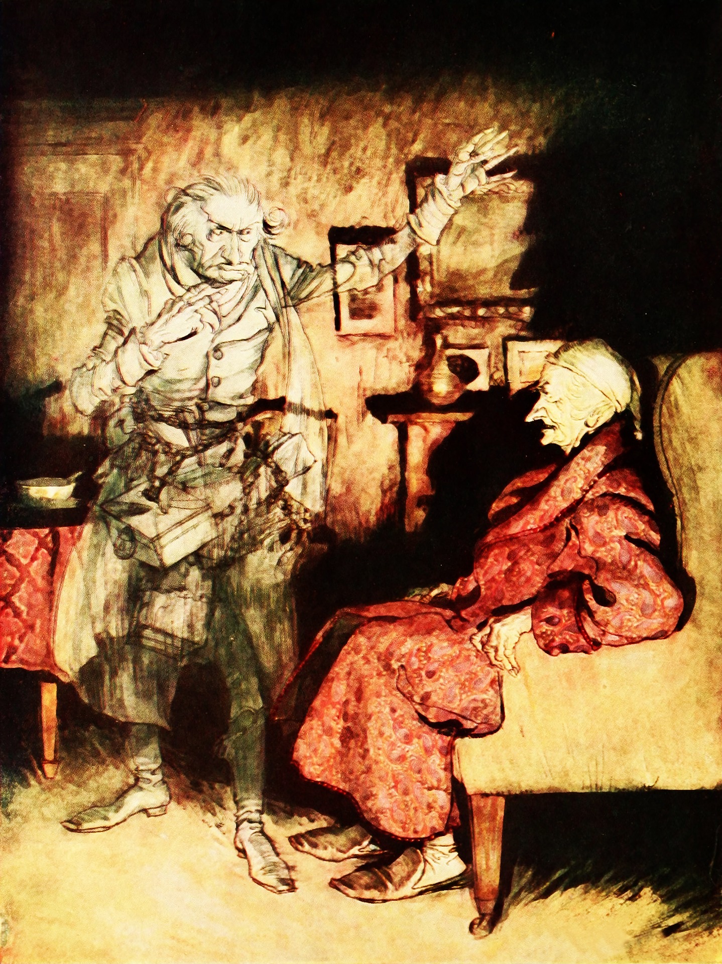 An illustration from the Christmas Carol book 