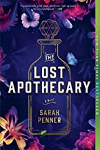 Book cover of Lost Apothecary by Sarah Penner; purple with a bottle with a stopper and flowers.