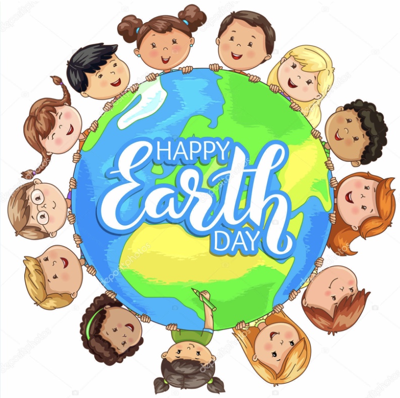 Children celebrating earth day
