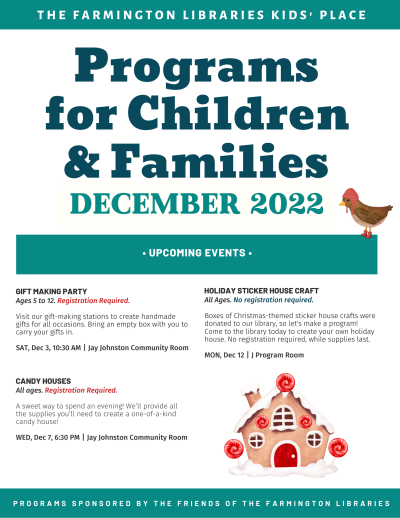 December 2022 Kids Program Brochure Cover