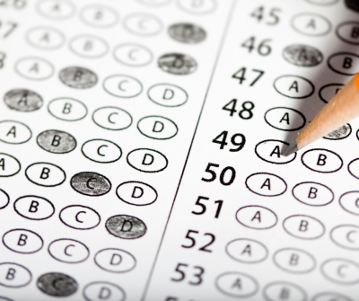 Test bubbles with pencil