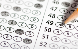 Test bubbles with pencil