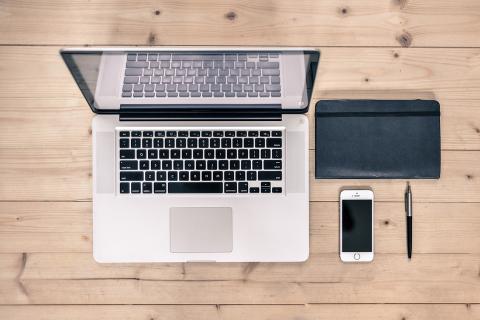 Desk with Laptop