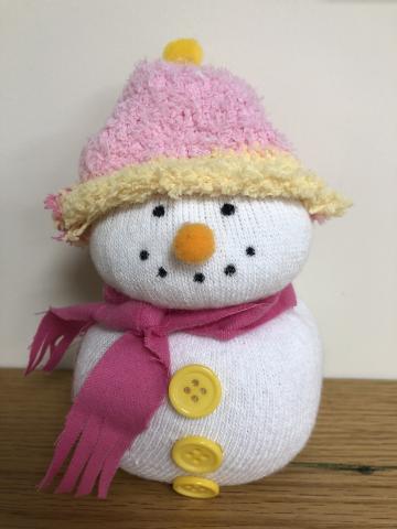No Sew Sock Snowman