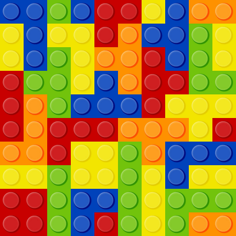 colorful blocks with round circles
