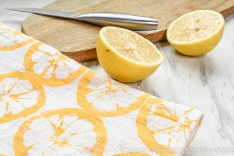 lemon tea towel