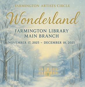 a snowy background with the word wonderland on top