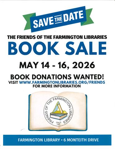 Flyer for the Friends of the Library book sale 