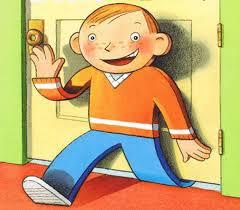 A picture of flat Stanley waving