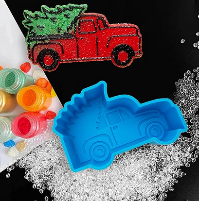 painted little red truck