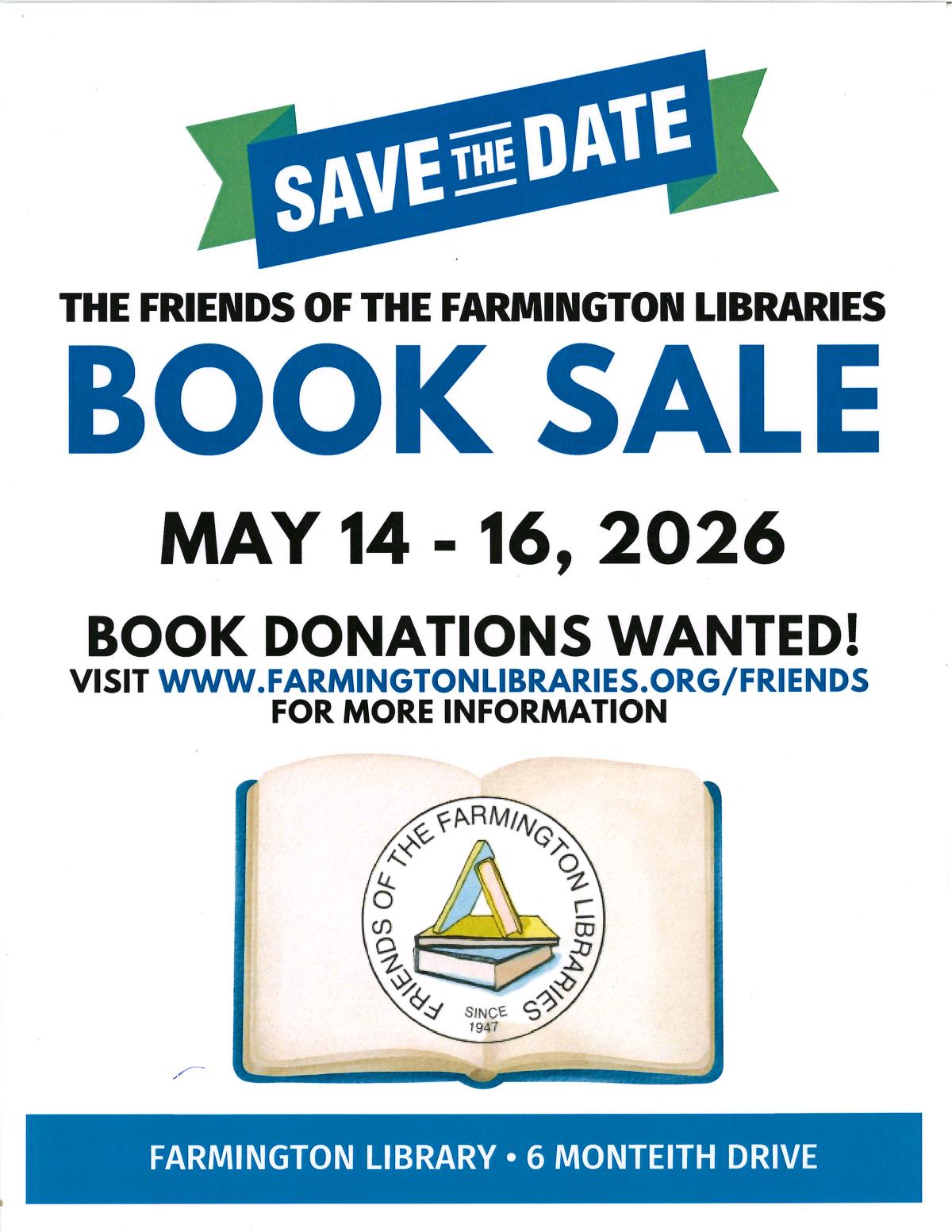 Flyer for the Friends of the Library book sale 