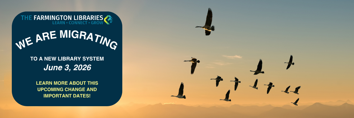 Text We Are Migrating over an image of geese flying in the sky