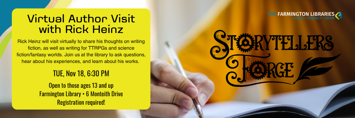 Virtual Author Visit with Rick Heinz Slider